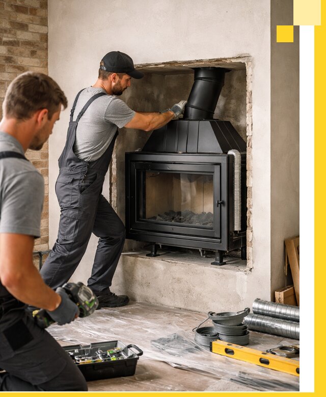 Установка каминных топок в Рубцовске: монтаж, подключение