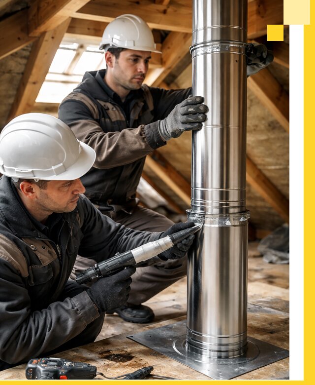 Монтаж дымоходов для каминов в Рубцовске с гарантией качества