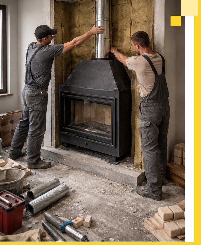 Изготовление и монтаж закрытых каминов в Рубцовске под ключ