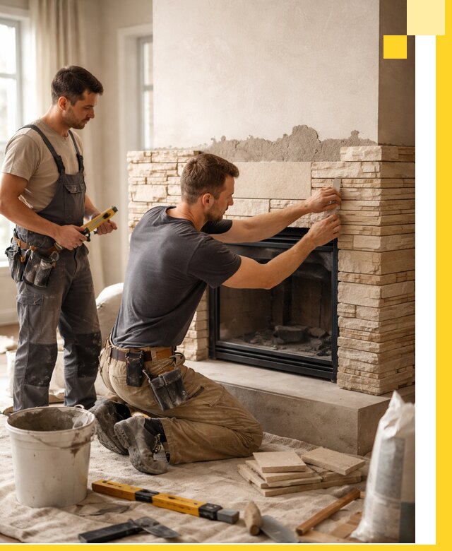 Установка и монтаж каминов для загородного дома в Рубцовске