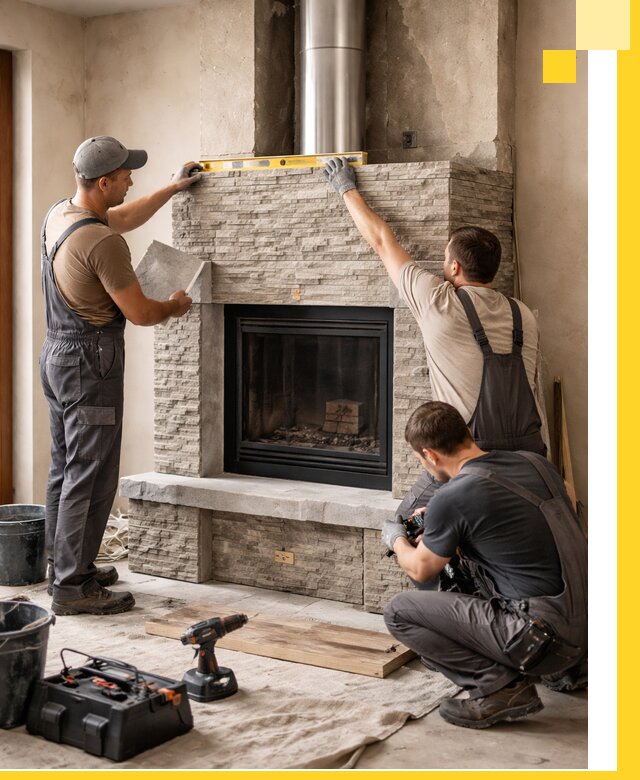 Профессиональный монтаж каминов под ключ в Рубцовске для дома