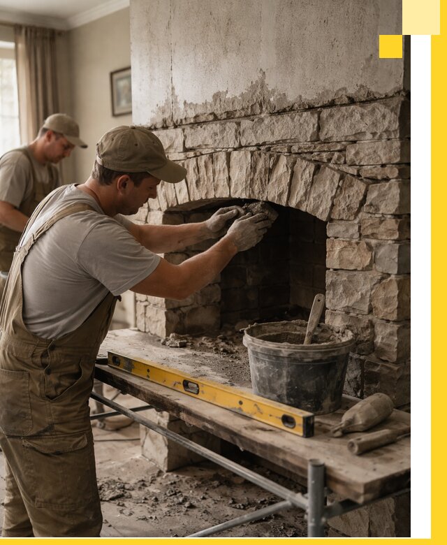 Изготовление каминов под ключ в Рубцовске, монтаж и отделка