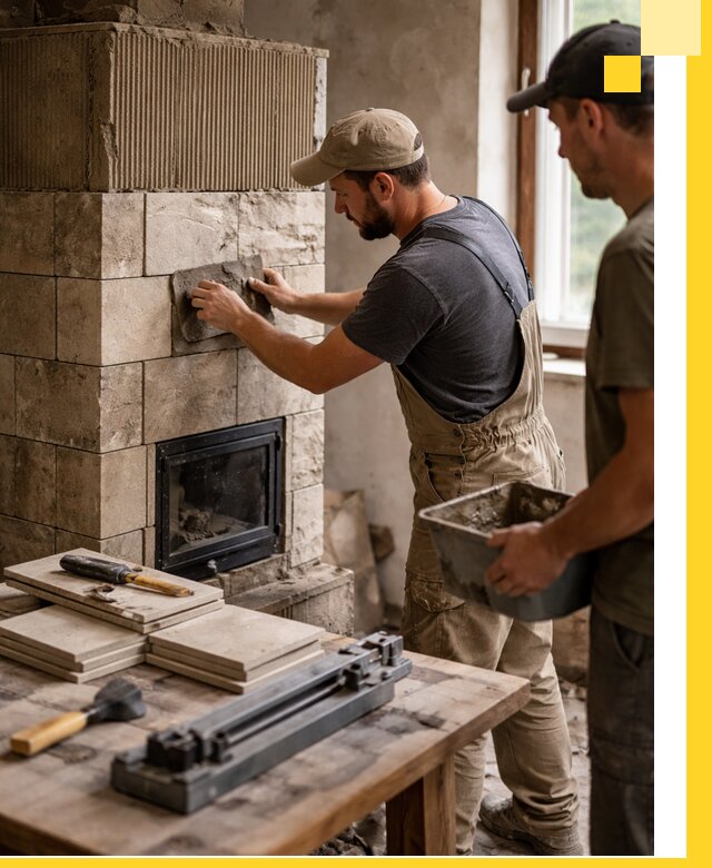 Профессиональная облицовка печей в Рубцовске: керамика и камень