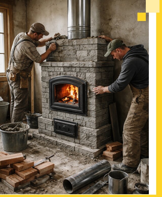 Производство, поставка и монтаж дровяных печей в Рубцовске