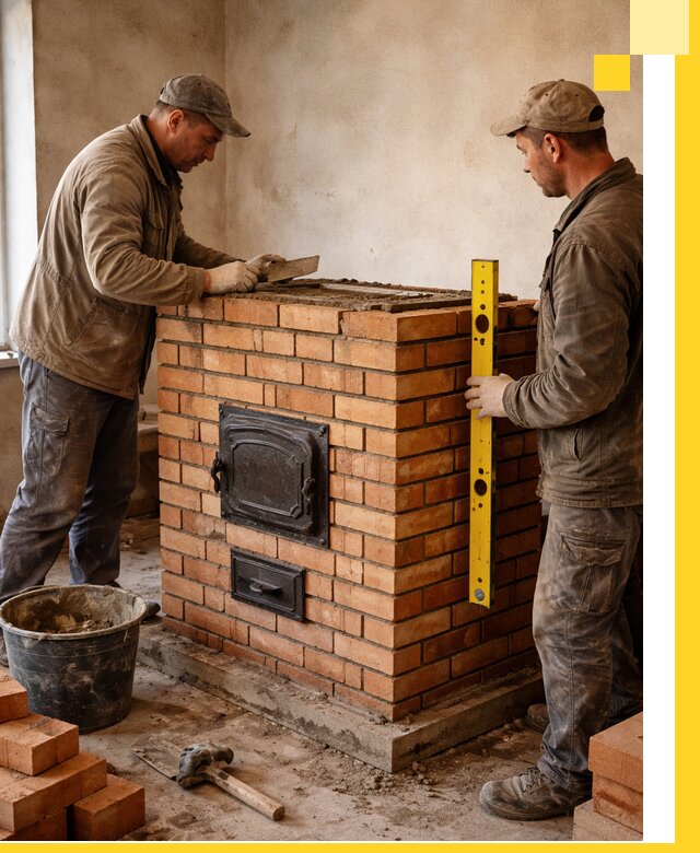 Отопительные печи под ключ в Рубцовске, установка и сборка