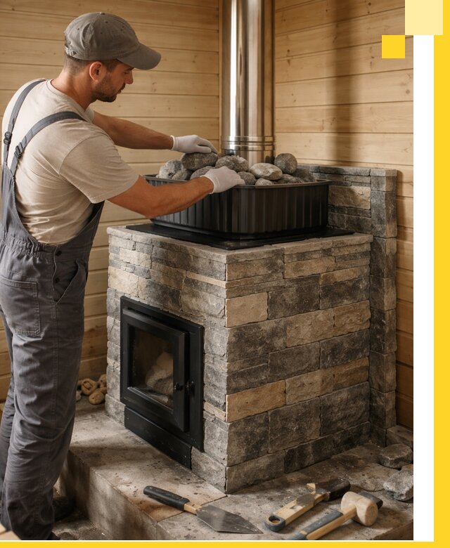 Печи для парной в Рубцовске, производство, монтаж и обслуживание