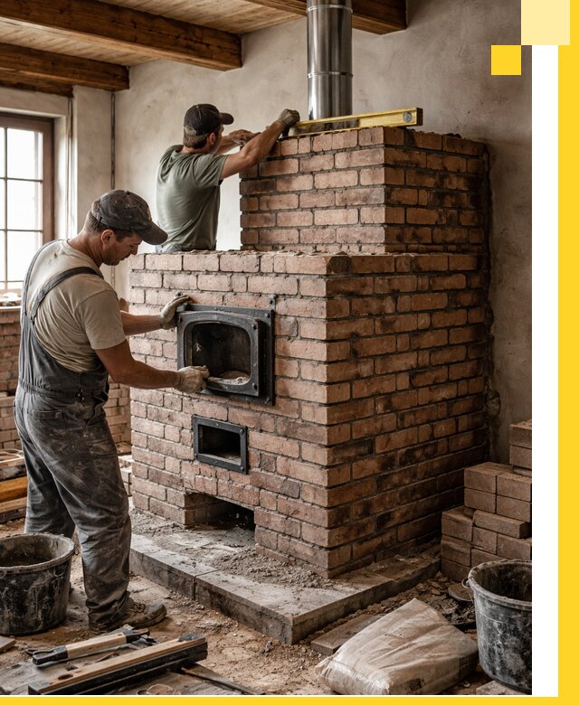 Печи для загородного дома под ключ в Рубцовске — монтаж и сервис