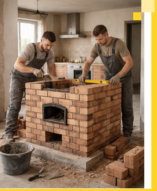 Установка и монтаж печей в частном доме в Рубцовске под ключ