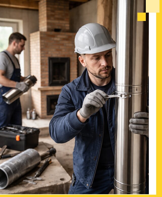 Профессиональный монтаж дымоходов для печей в Рубцовске