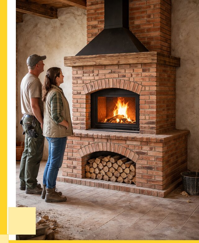 Печи камины из кирпича в Рубцовске от 121356 р. | ЭриданРбц