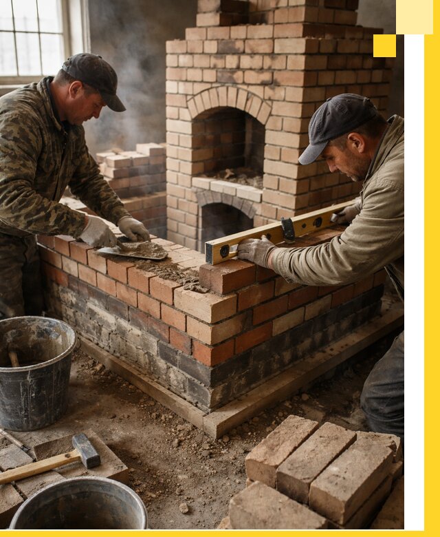 Изготовление и монтаж печей и каминов из кирпича в Рубцовске