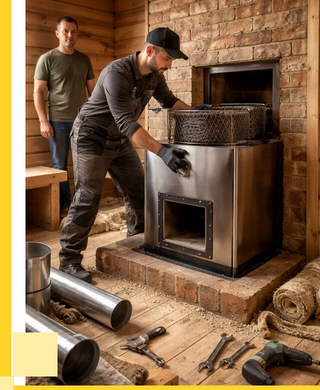 Монтаж банных печей под ключ в Рубцовске от 18203 р., ЭриданРбц