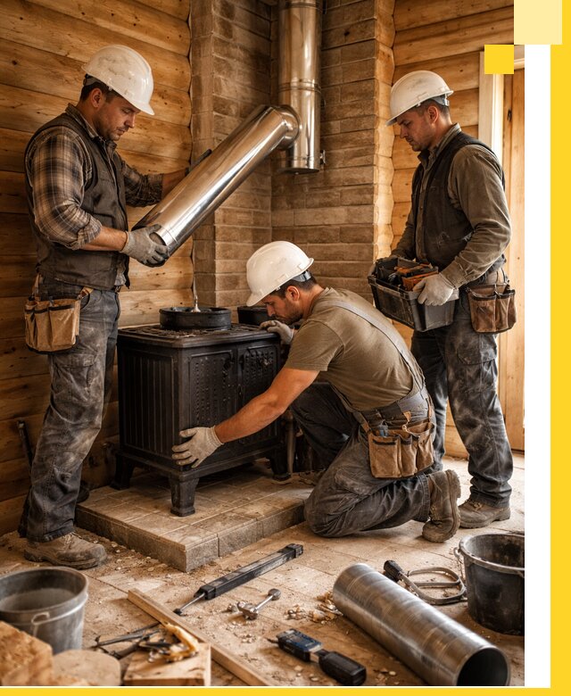 Профессиональный монтаж банных печей и дымоходов в Рубцовске