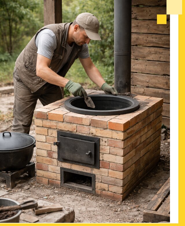 Изготовление и установка печей для казана в Рубцовске под ключ