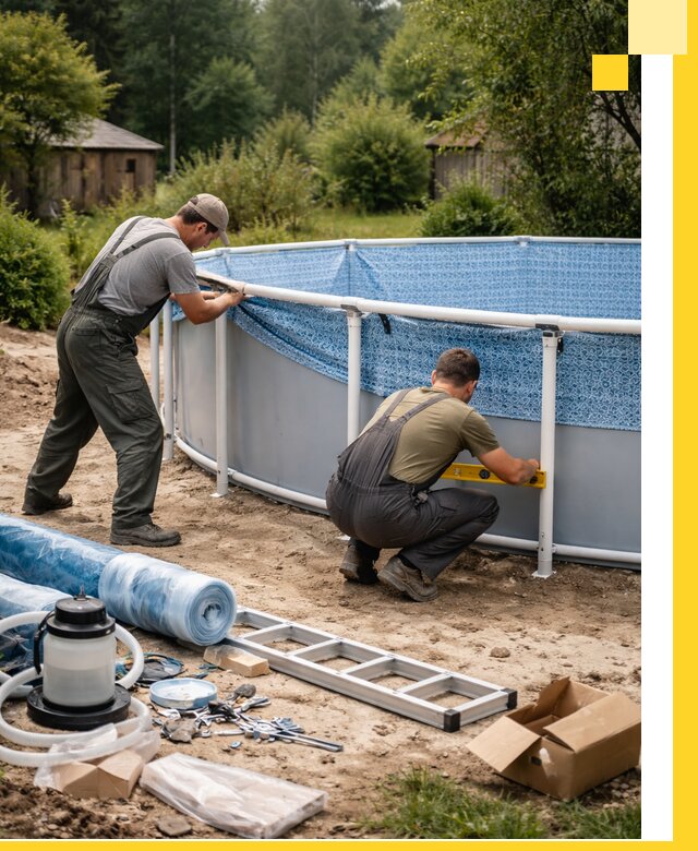 Установка и монтаж каркасных бассейнов в Рубцовске под ключ