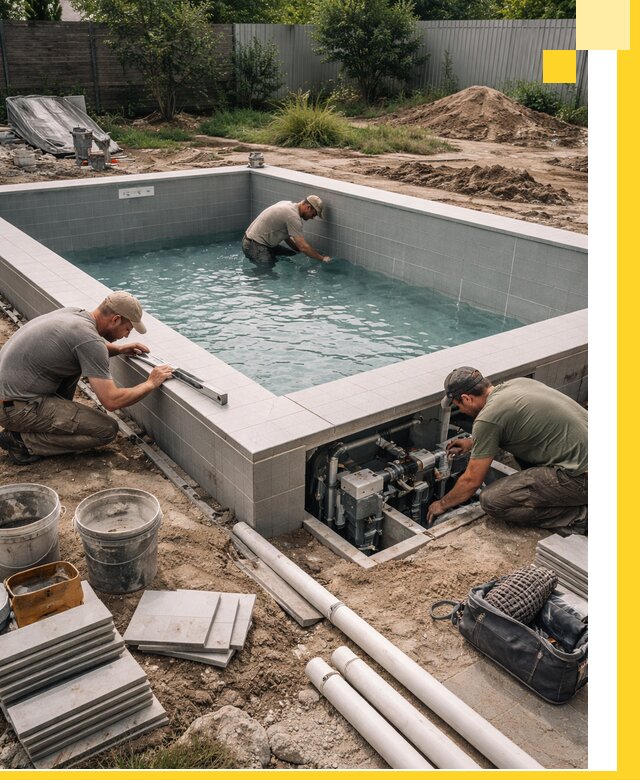 Строительство и монтаж бассейнов для дачи под ключ в Рубцовске