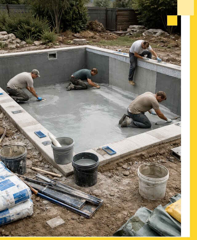 Изготовление и монтаж чаши бассейна под ключ в Рубцовске