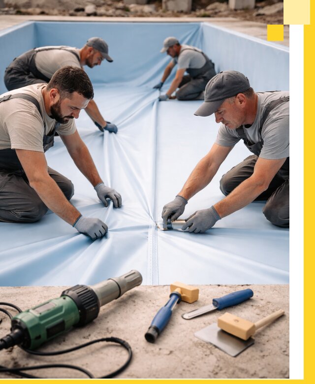 ПВХ пленка для бассейнов с монтажом и гарантией в Рубцовске