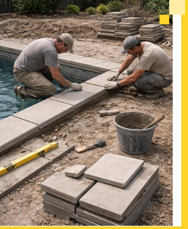Установка и изготовление копингового камня для бассейнов в Рубцовске