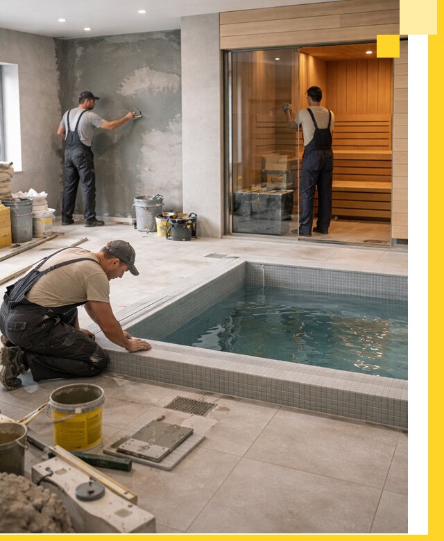 Проектирование и строительство сауны с бассейном в Рубцовске