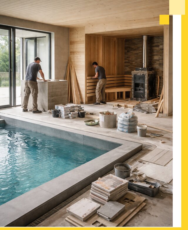 Проектирование и строительство бань с бассейном в Рубцовске