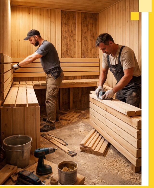 Профессиональный комплексный ремонт саун под ключ в Рубцовске