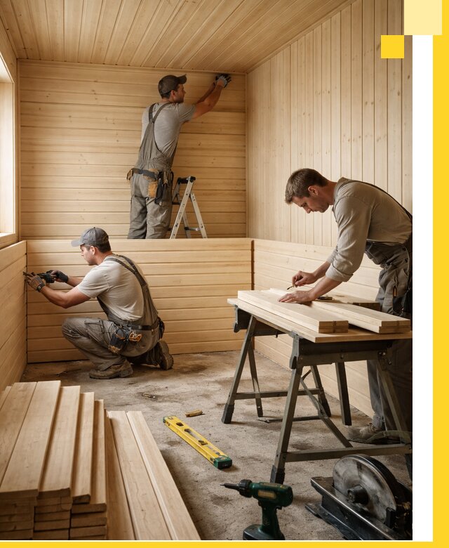 Обшивка саун в Рубцовске из натуральной древесины под ключ