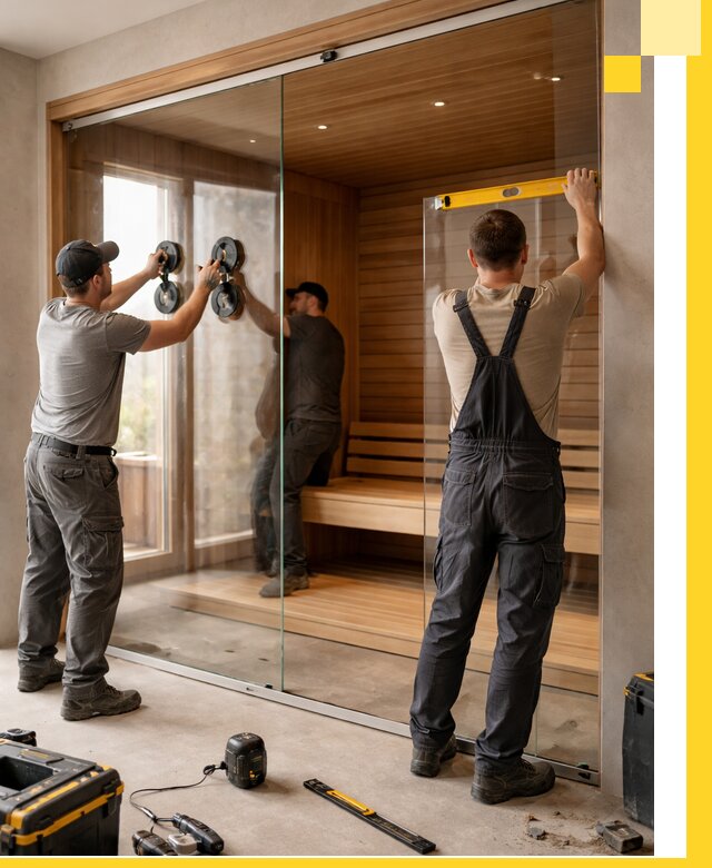 Производство и монтаж стеклянных саун под ключ в Рубцовске