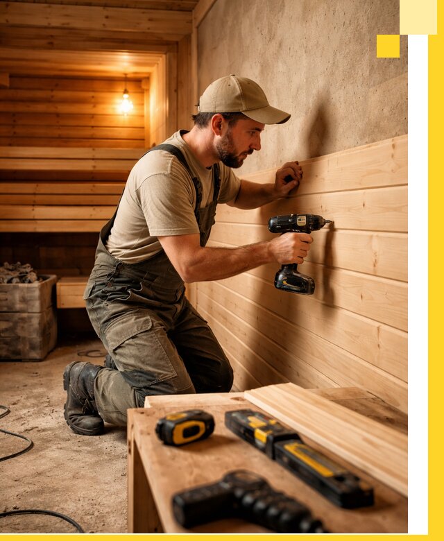 Профессиональная внутренняя отделка бани в Рубцовске под ключ