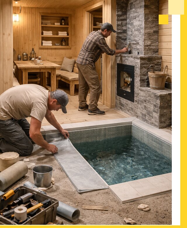 Строительство бань с комнатой отдыха под ключ в Рубцовске