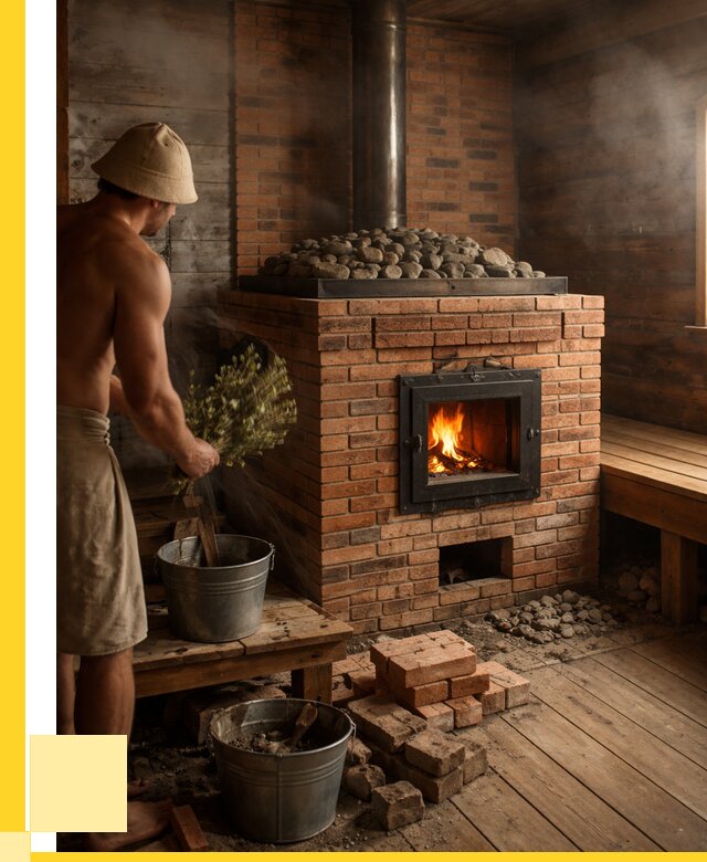 Кирпичные банные печи в Рубцовске от 91017 р. | ЭриданРбц