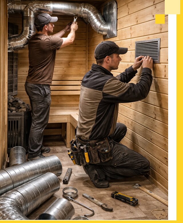 Проектирование и монтаж вентиляции бани в Рубцовске под ключ