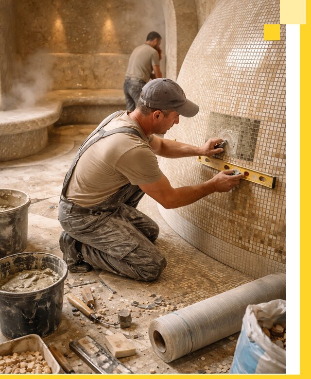 Хамам под ключ в Рубцовске: проектирование, строительство, отделка