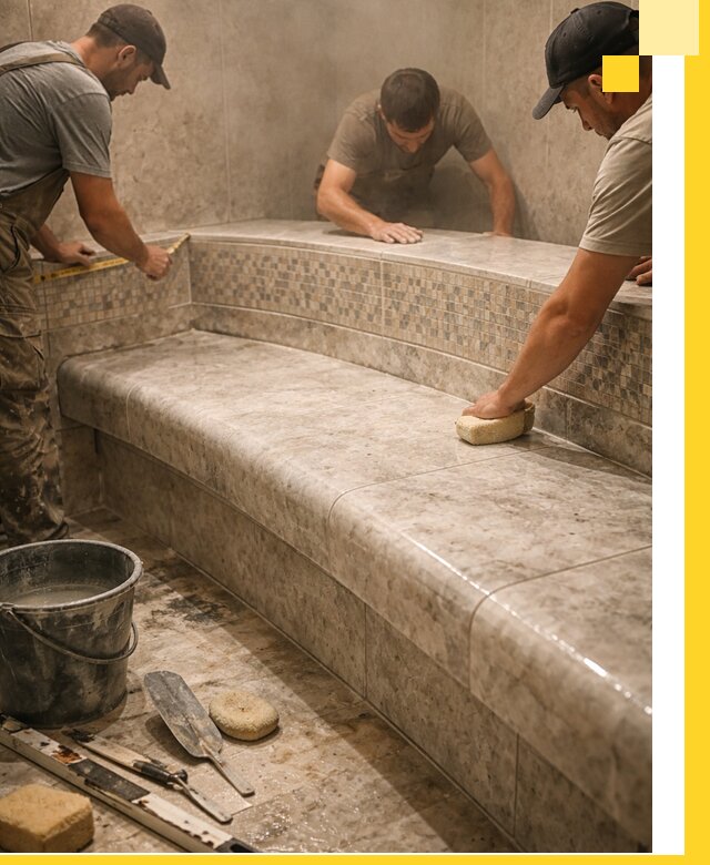 Изготовление и установка сидений для хамама в Рубцовске