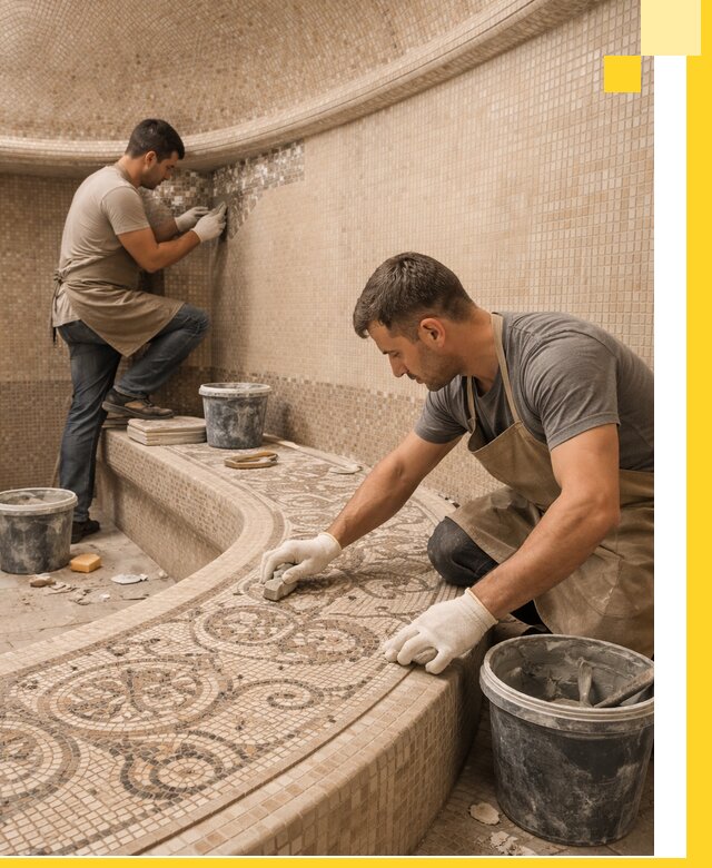 Плитка для хамама в Рубцовске, укладка, подбор и поставка